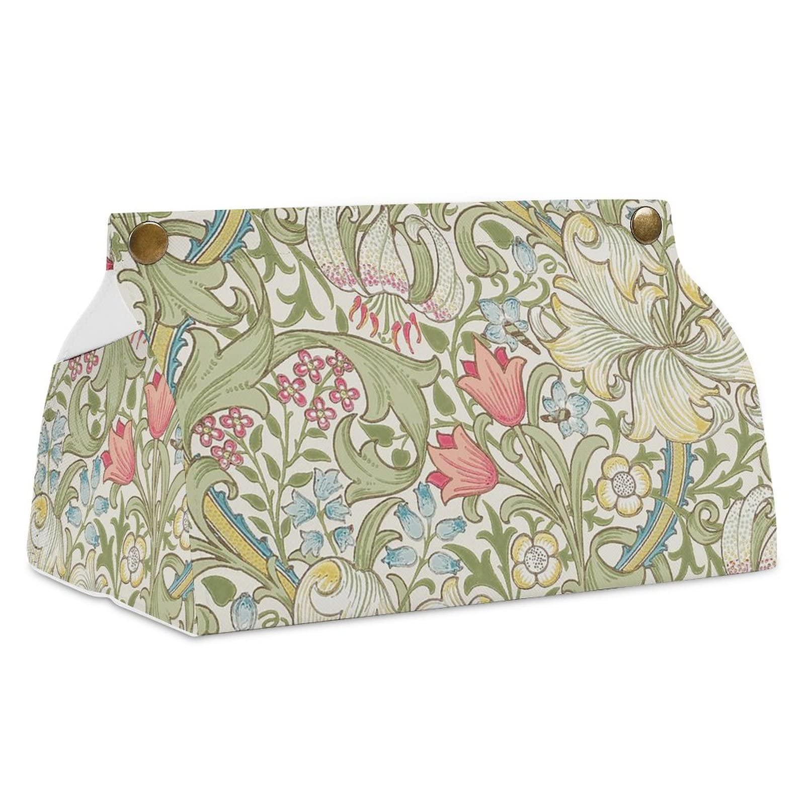 Amazon｜ティッシュケース おしゃれ PUレザー William Morris